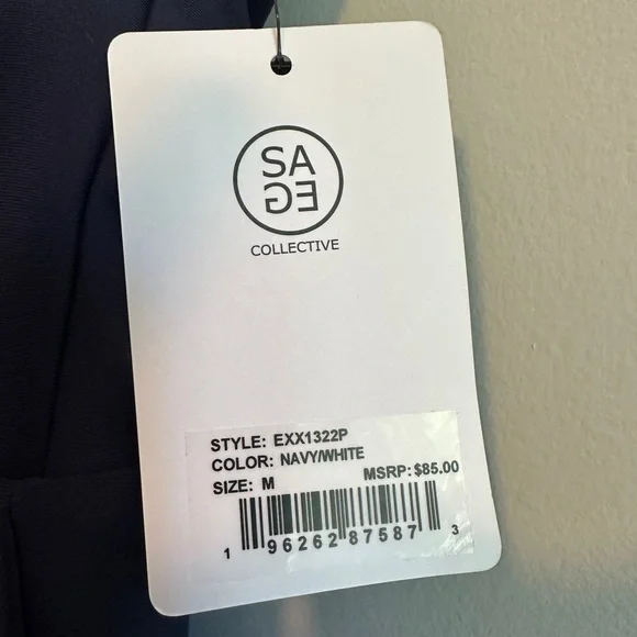 Sage Collective Contrast Trim Mini Tank Athletic Dress Medium NWT - Picture 7 of 8